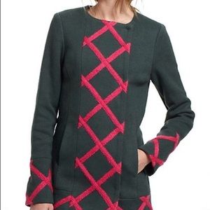 Anthropologie Elevenses Tamarisk Lattice coat sz 2